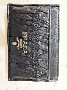 Prada Black Leather Card Holder